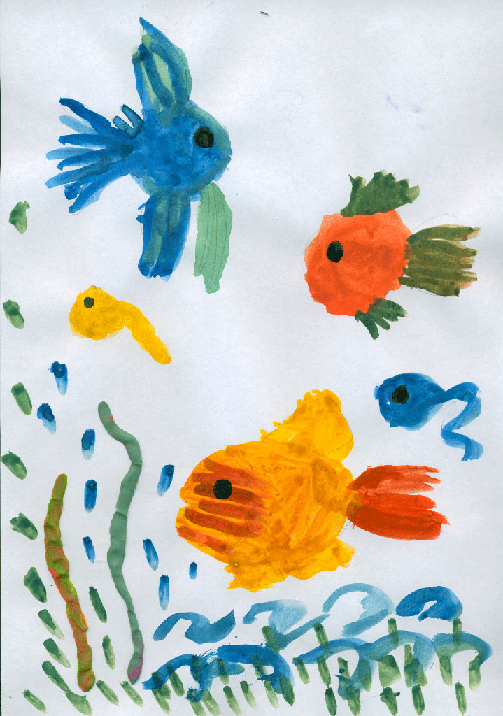 Веселые рыбки (Дарина, 3 года)